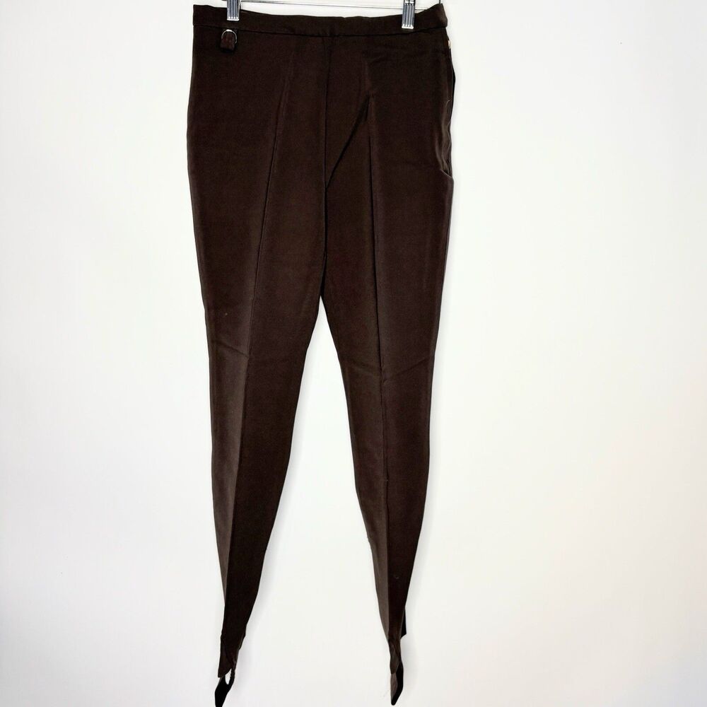 Vintage Targe Ski Stirrup Pants Made In Japan Brown Nylon Rayon Women's M